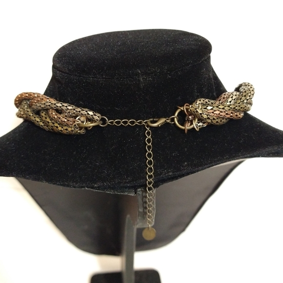 🌹Multi-Color Metal Braided Chunky Necklace - Picture 2 of 3